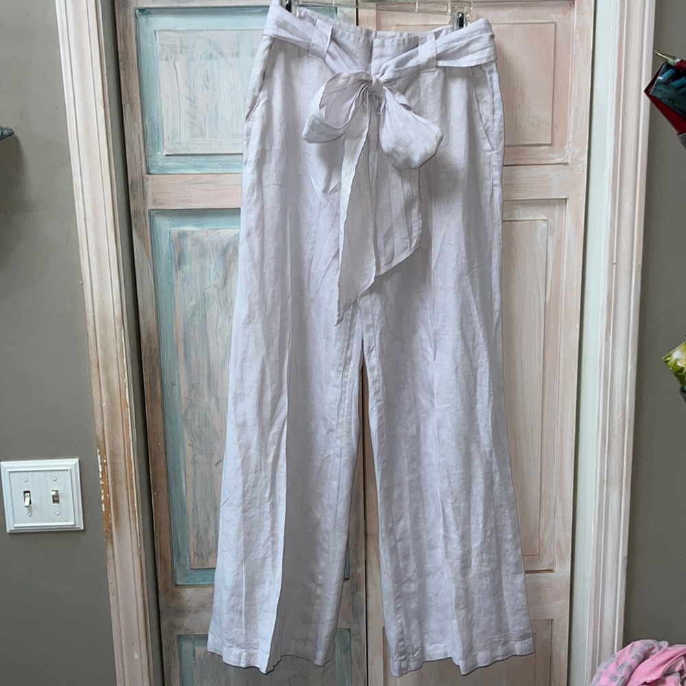 Cream linen pants Sz 6